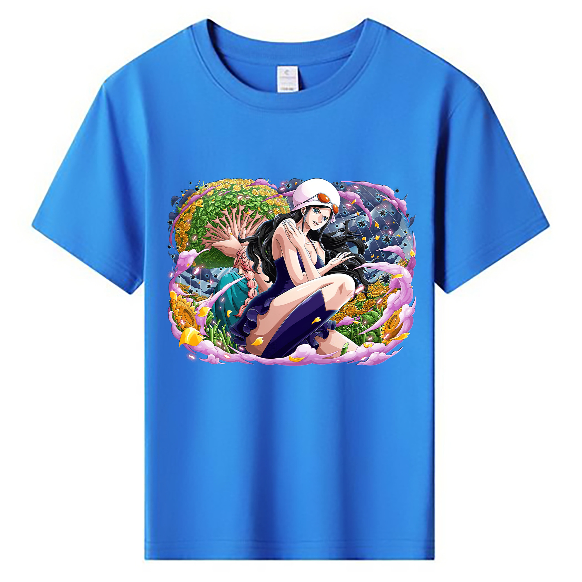 ワンピース ニコ・ロビン ONE PIECE Nico Robin 綿100％キッズTシャツ（フロントプリント）